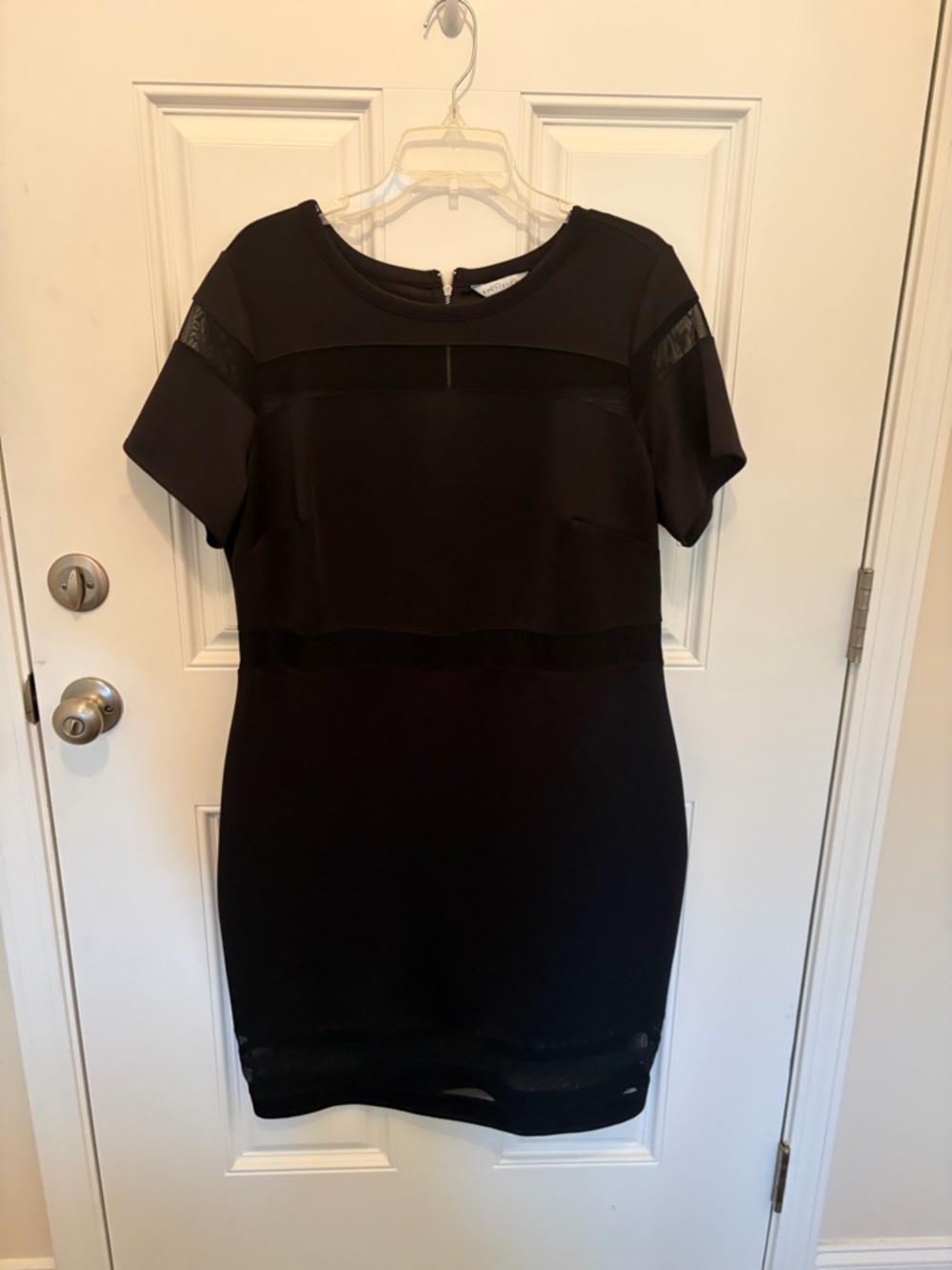 BKE Black Short Sleeve Sheath Dress